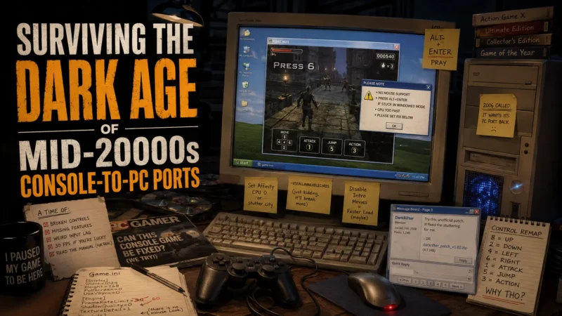 Mid 2000s port era pc gaming represented