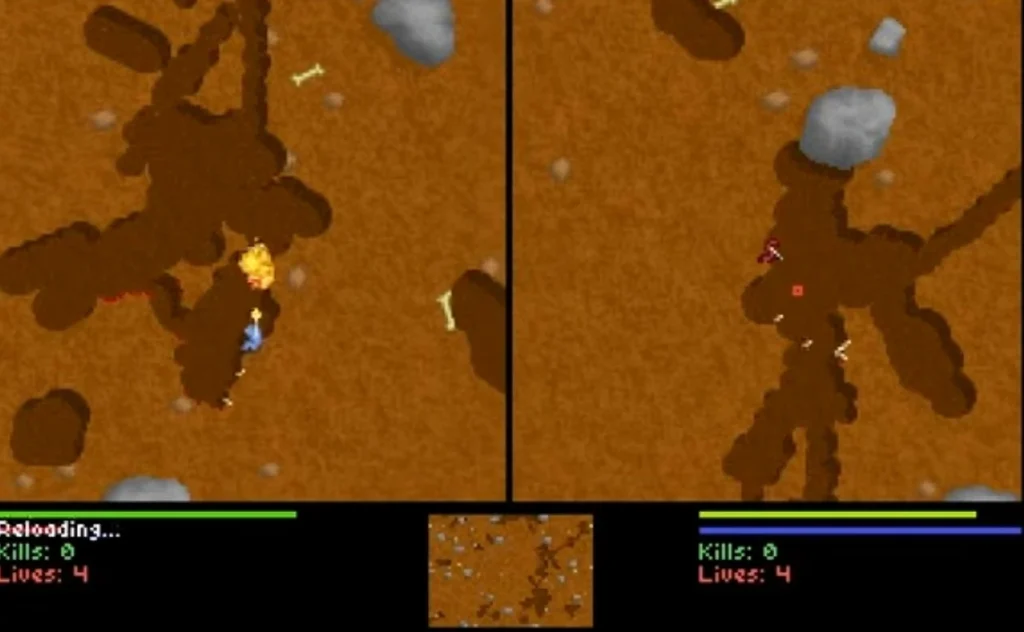 Liero Gameplay